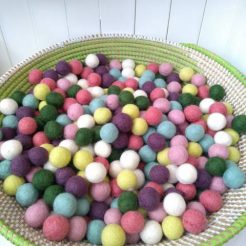 pastel felt balls